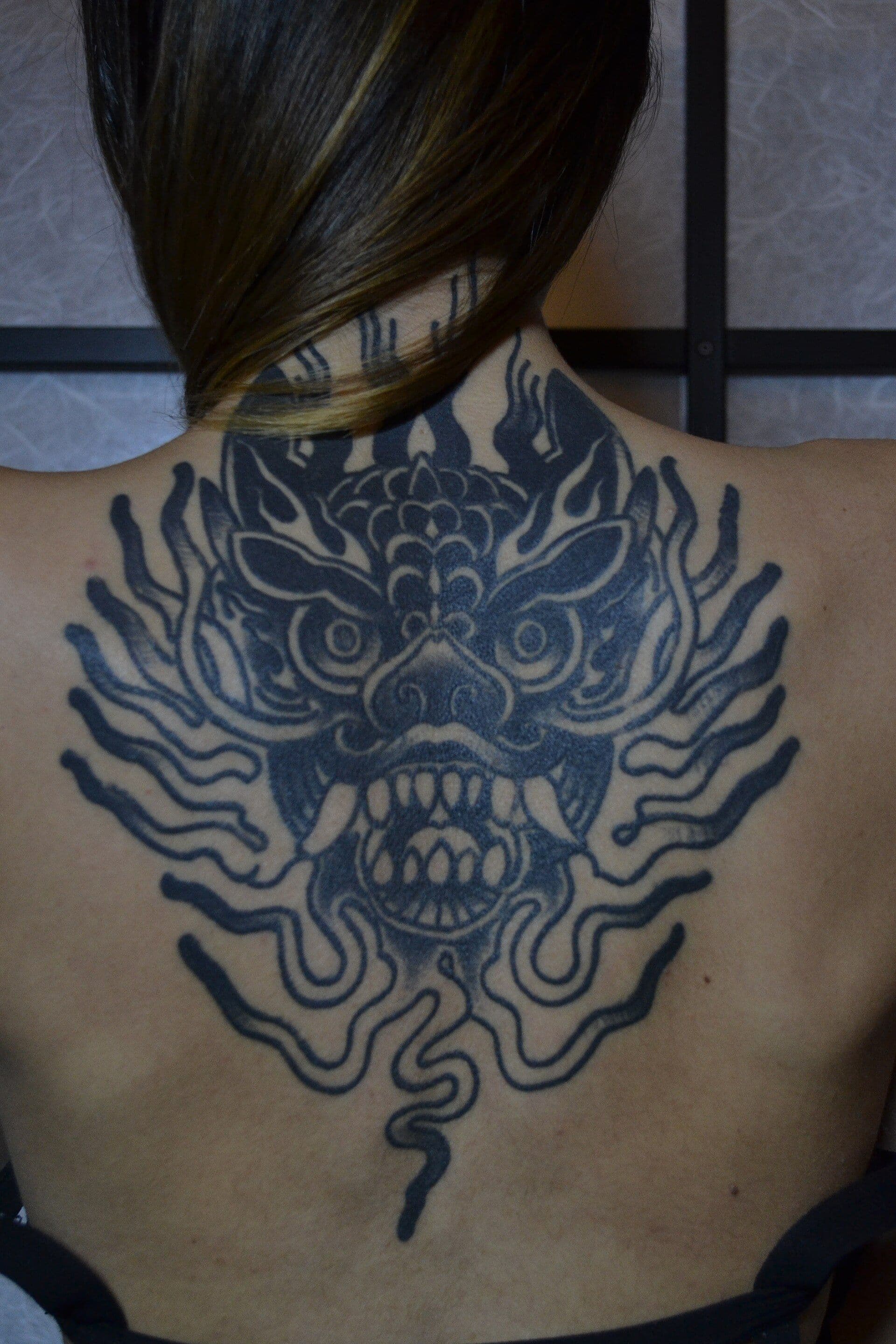 Symbolisch tattoo-ontwerp met traditionele betekenis